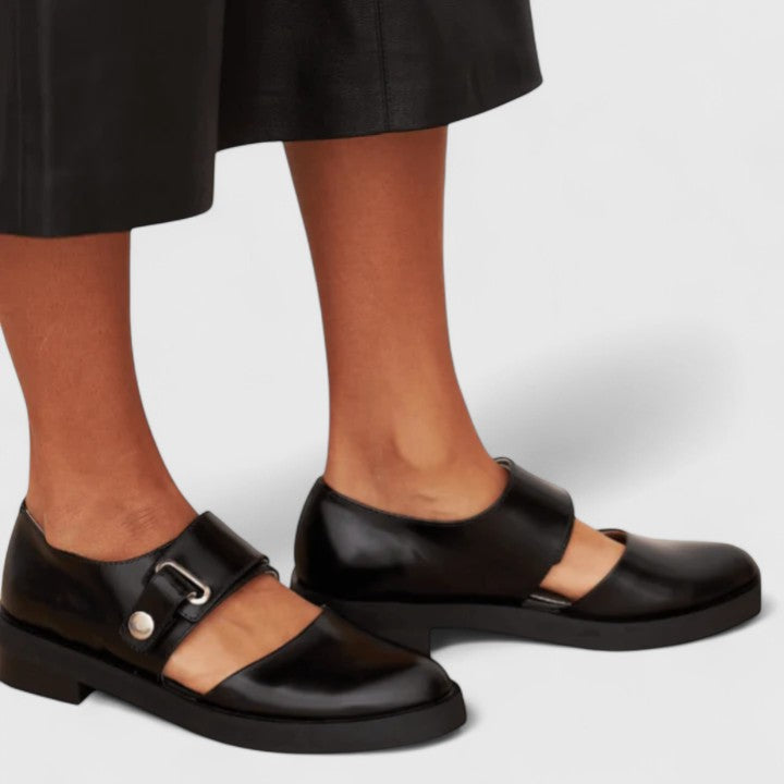 Elena | Black Women's Shoes with Buckle