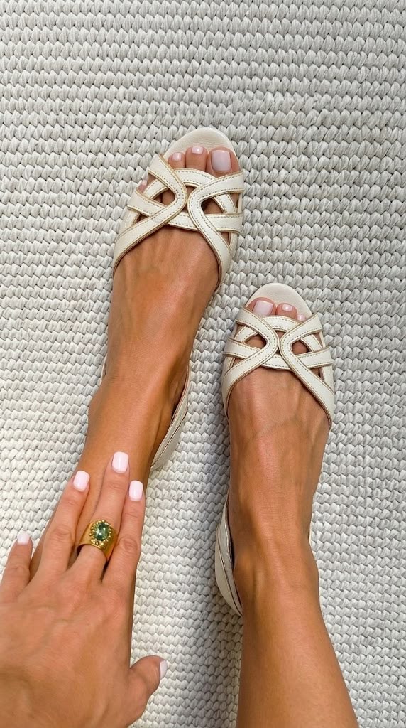 Lesedi | Elegant Cream Woven Sandals