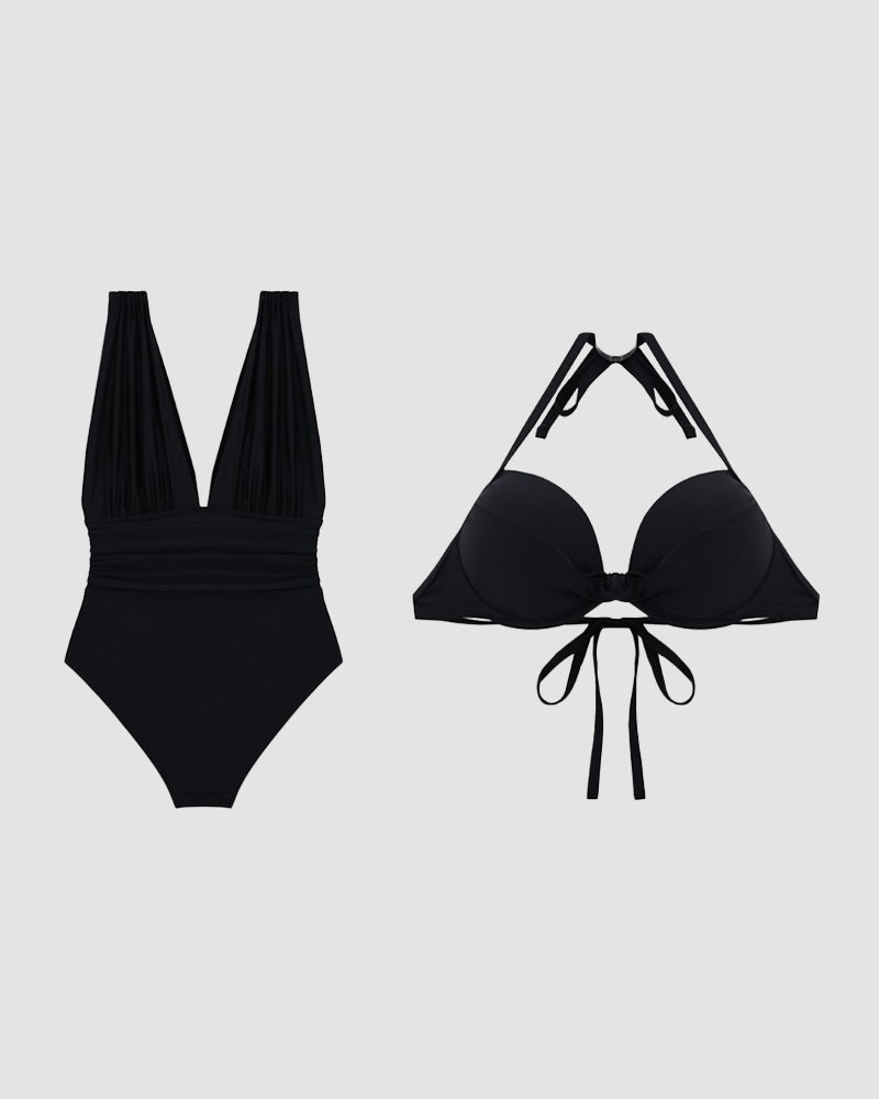 Francisca | Luxury Shaping Swimsuit with Deep V-Neck