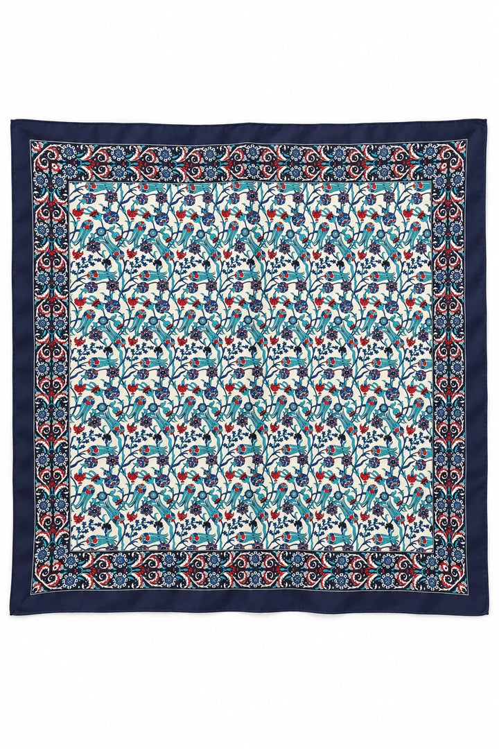 Blue Persian Silk Scarf