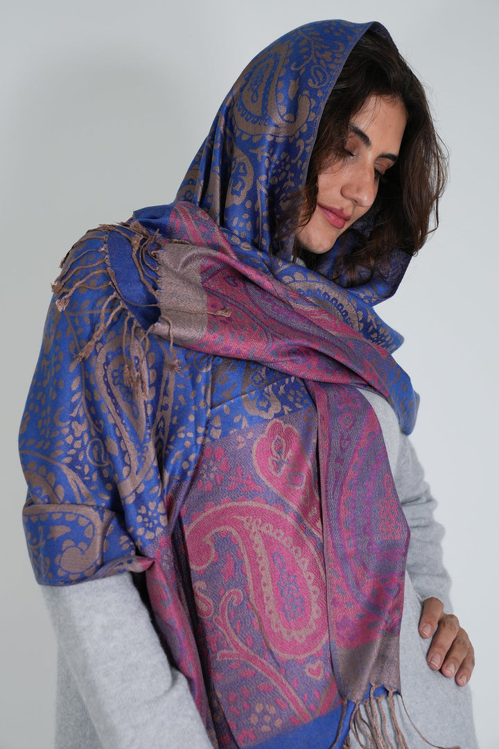 Cobalt and Cerise Jenna Scarf