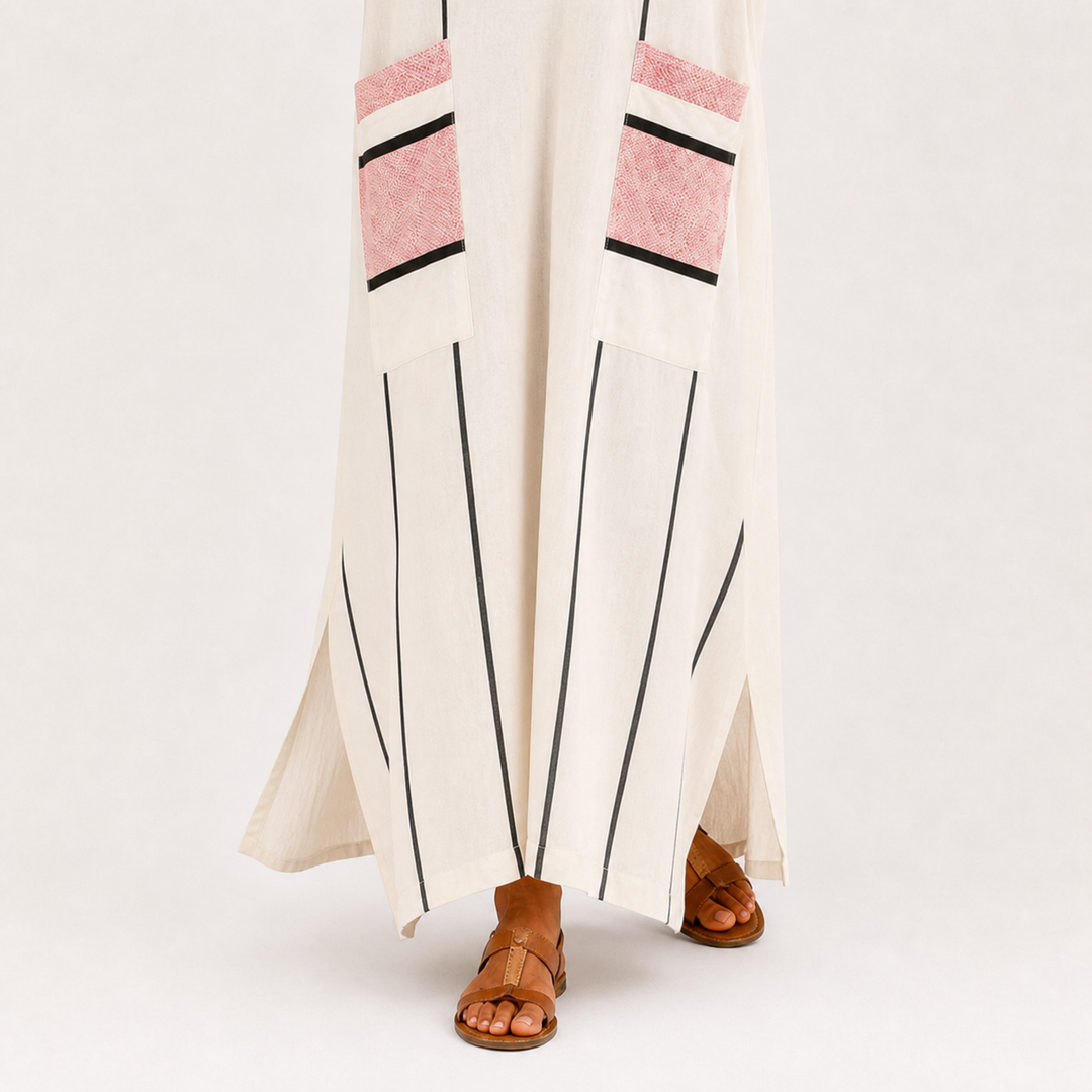 Adara Crudo Striped Kaftan