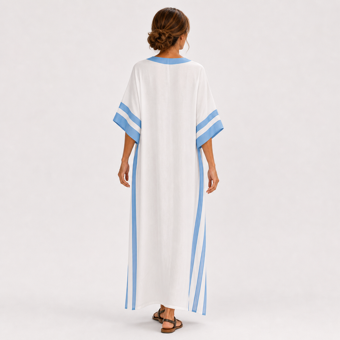 White Striped Alba Caftan