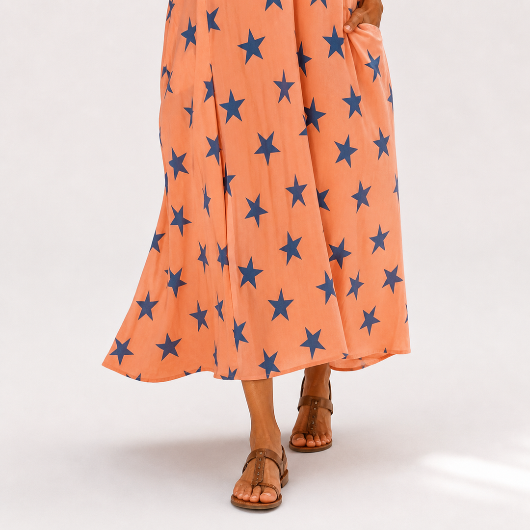 Selma Coral Stars Kaftan