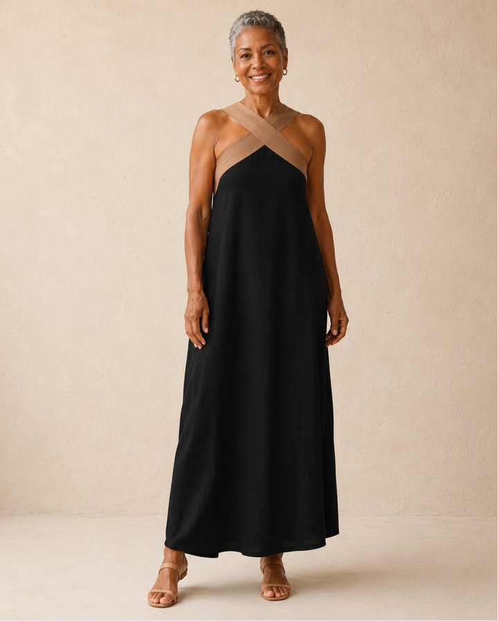 Amy | Cross-Over Maxi Dress