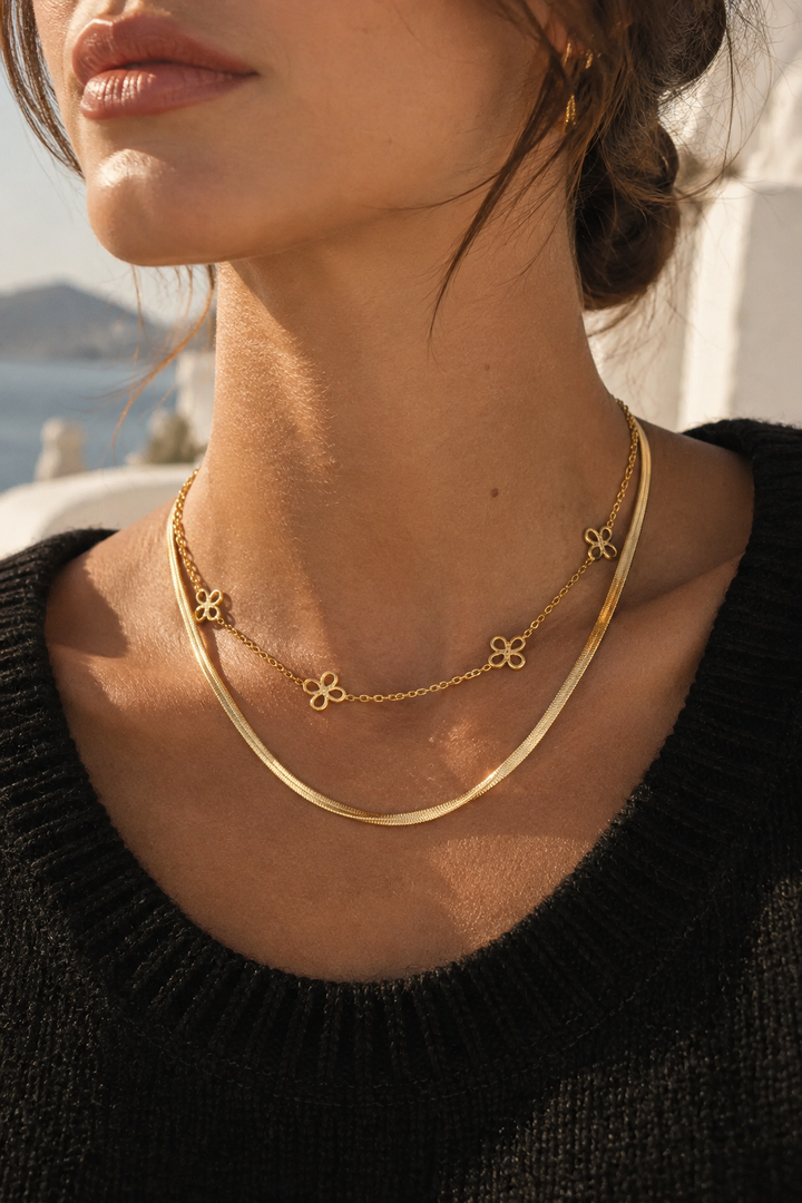 Double Stranded Daisy Necklace