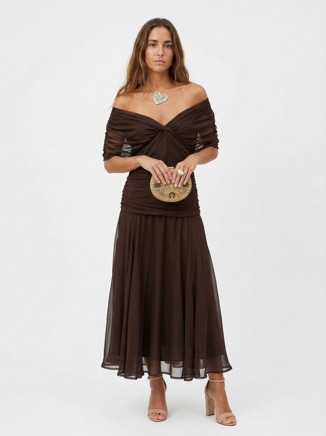 Amber | Long Dress with V-Neckline