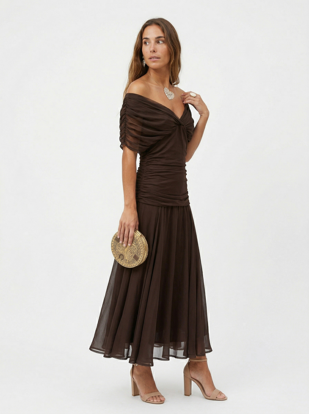 Amber | Long Dress with V-Neckline
