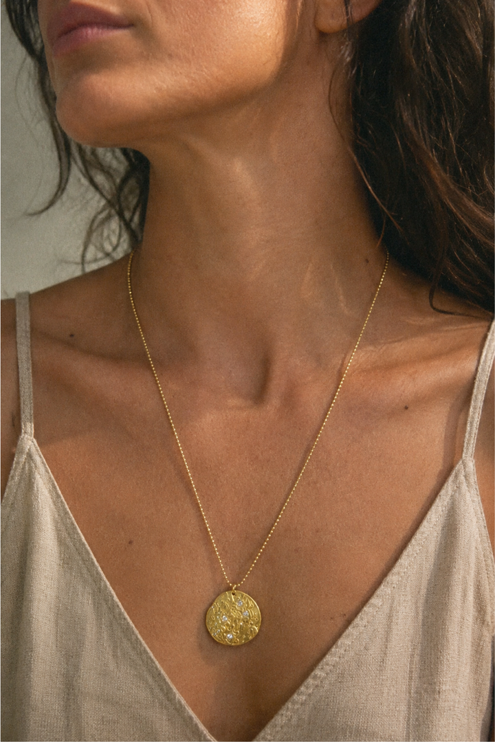 Gold Disc Necklace