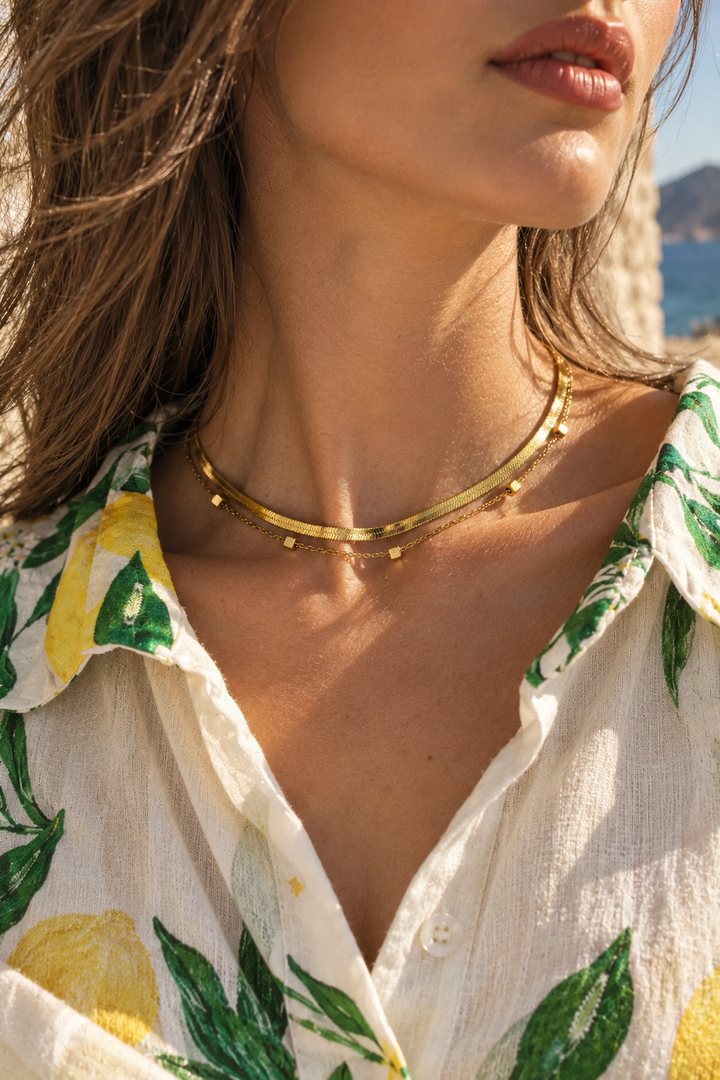Gold Double Strand Snake Chain