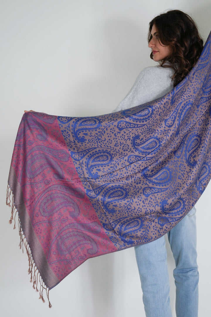 Cobalt and Cerise Jenna Scarf