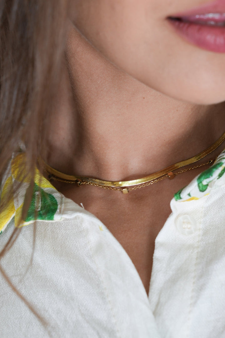 Gold Double Strand Snake Chain