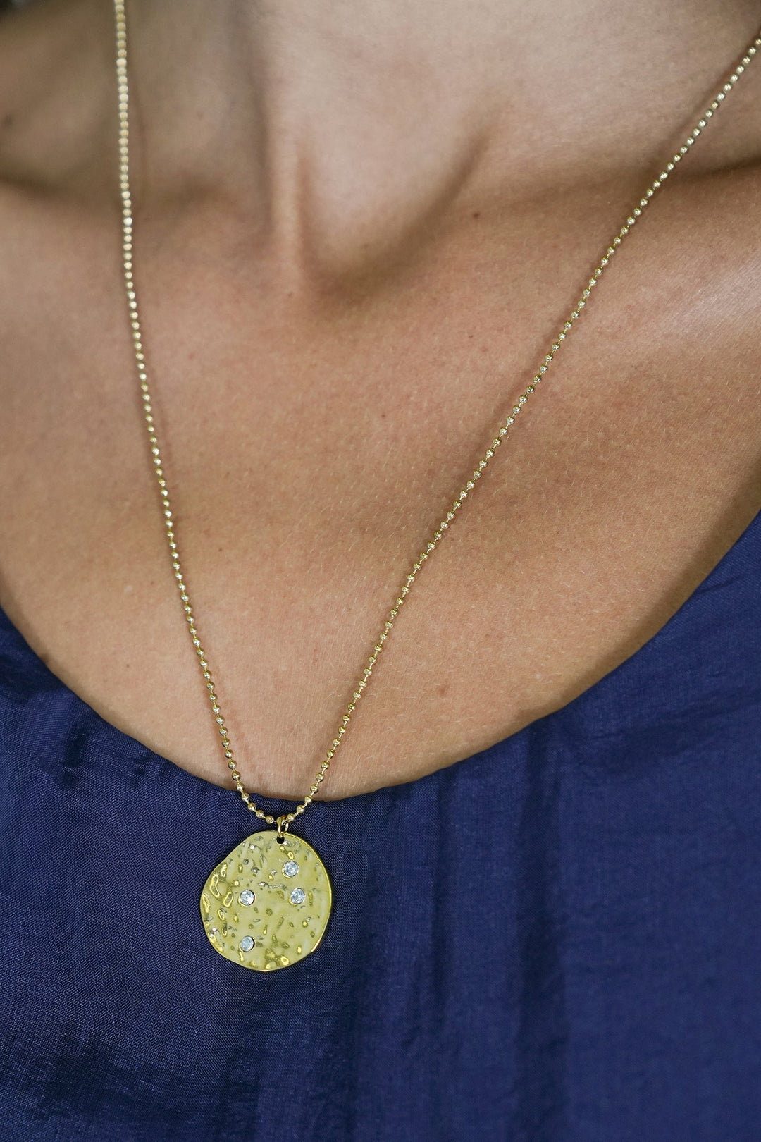 Gold Disc Necklace