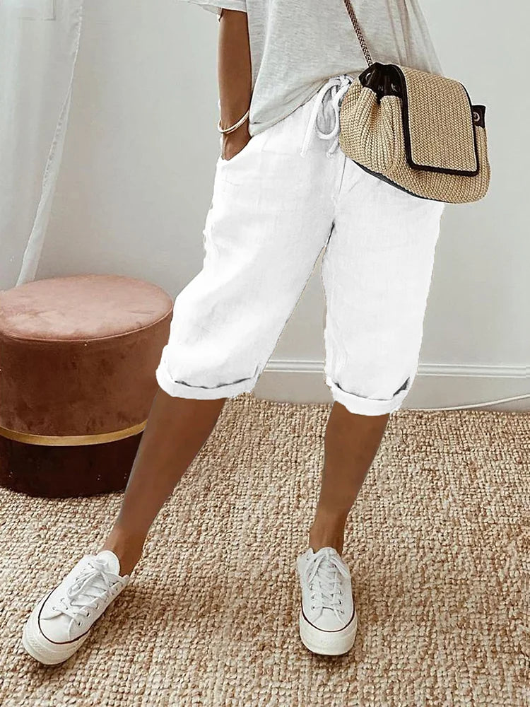Marta | Cotton and Linen Shorts for Women