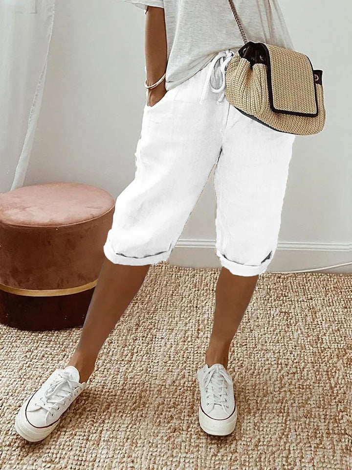 Marta | Cotton and Linen Shorts for Women