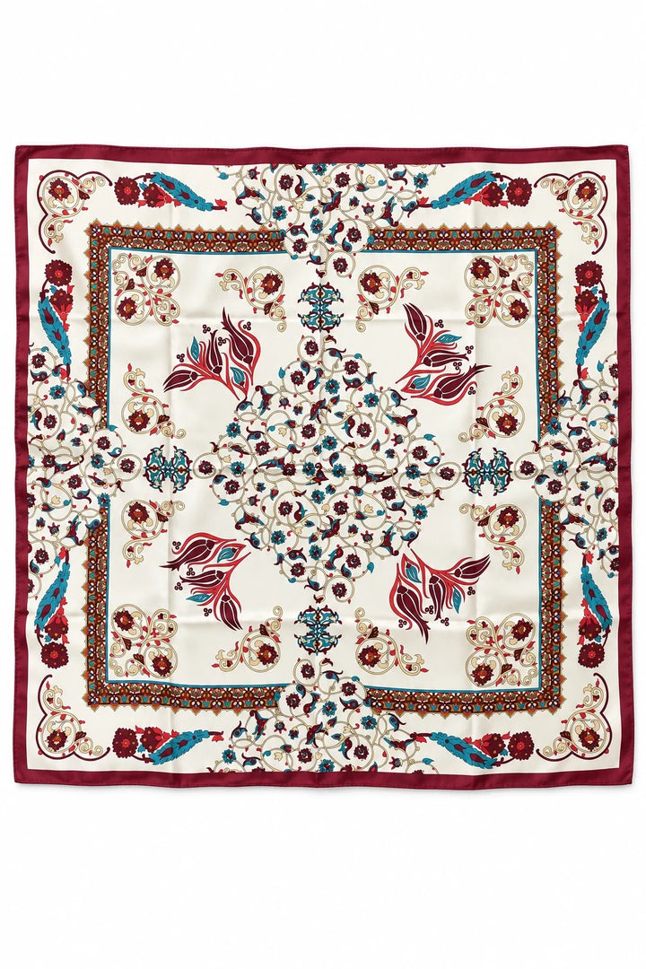 Ruby Medallion Silk Scarf