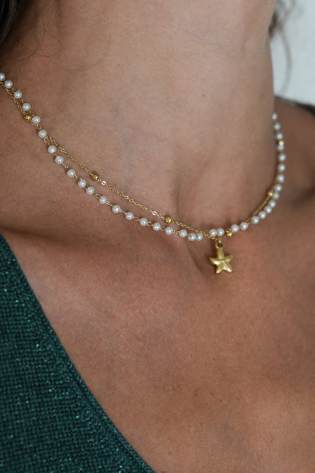 Pearl Starfish Necklace