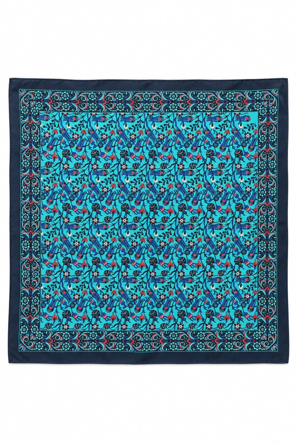 Sapphire Mosaic Silk Scarf