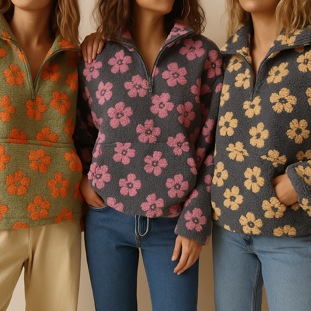 Daisy | Floral Sherpa Sweater