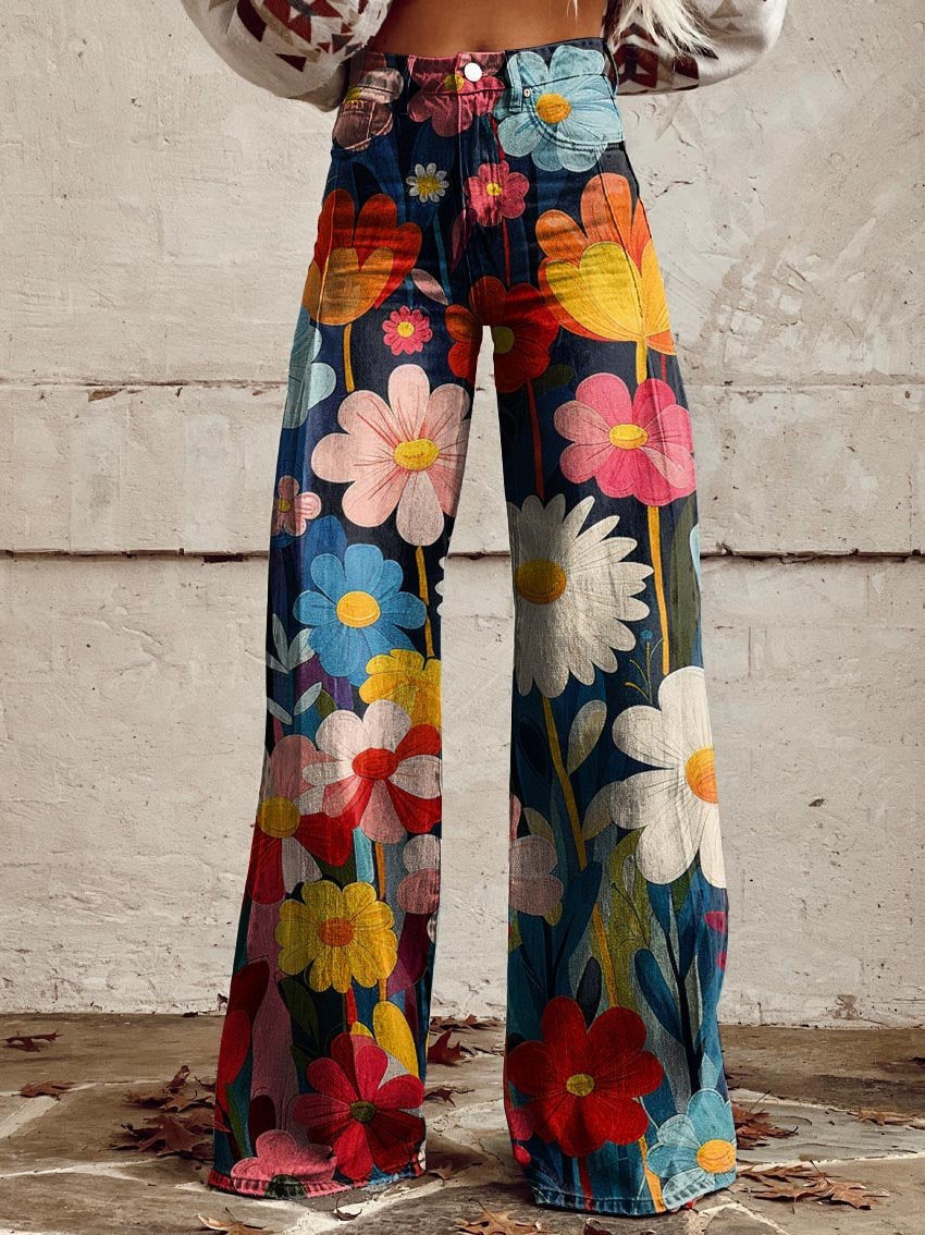 Léna | Floral Wide Leg Pants