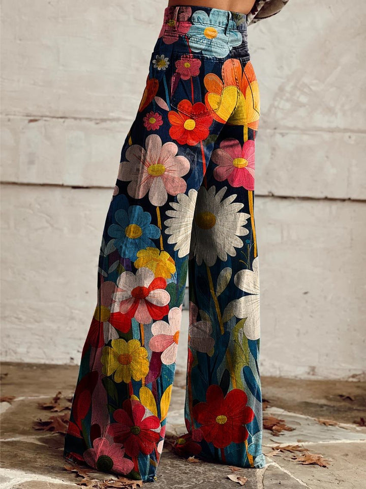 Léna | Floral Wide Leg Pants