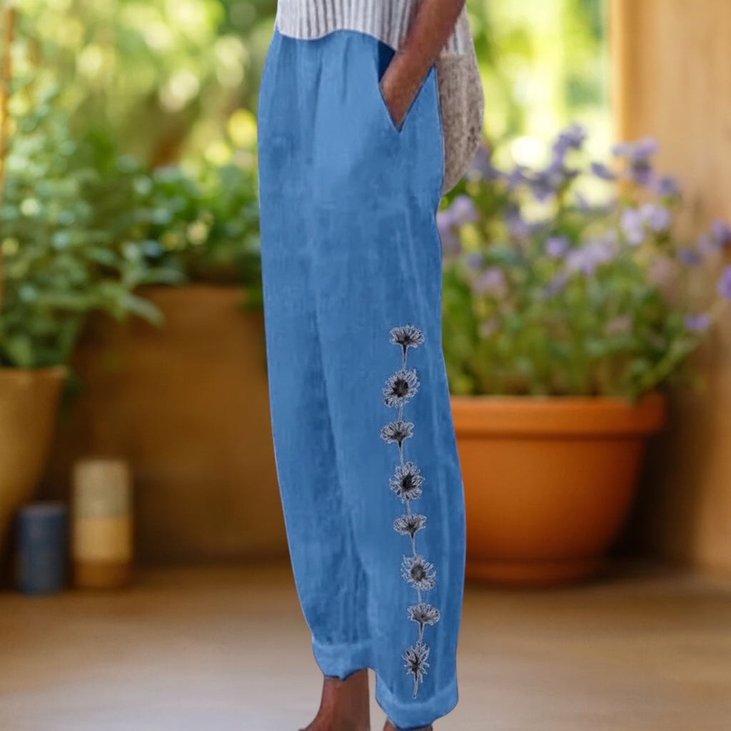 Flora | Loose Floral Print Trousers